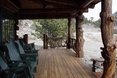 Bro chink style log hybrid Wyoming custom home builder handcrafted details (1) - Deerwood Log Homes - Custom Built Homes and Cabins - Laramie, Wyoming and The Centennial Valley - deer-wood.com - (307) 742-6554