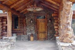 Bro2 chink style log hybrid Wyoming custom home builder handcrafted details (5) - Deerwood Log Homes - Custom Built Homes and Cabins - Laramie, Wyoming and The Centennial Valley - deer-wood.com - (307) 742-6554