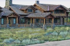 Grein chink style log Centennial Wyoming custom home builder handcrafted details (2) - Deerwood Log Homes - Custom Built Homes and Cabins - Laramie, Wyoming and The Centennial Valley - deer-wood.com - (307) 742-6554