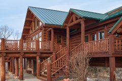 Grzy chink style log Centennial Wyoming custom home builder handcrafted details (2) - Deerwood Log Homes - Custom Built Homes and Cabins - Laramie, Wyoming and The Centennial Valley - deer-wood.com - (307) 742-6554