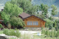 Ing chink style log Casper Wyoming custom home builder handcrafted details (2) - Deerwood Log Homes - Custom Built Homes and Cabins - Laramie, Wyoming and The Centennial Valley - deer-wood.com - (307) 742-6554