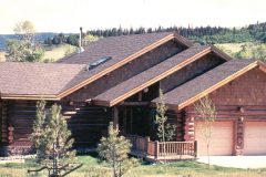 Prou chink style log Centennial Wyoming custom home builder handcrafted details (2) - Deerwood Log Homes - Custom Built Homes and Cabins - Laramie, Wyoming and The Centennial Valley - deer-wood.com - (307) 742-6554