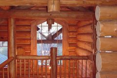 Sms chink style log Steamboat Springs Colorado custom home builder handcrafted details (13) - Deerwood Log Homes - Custom Built Homes and Cabins - Laramie, Wyoming and The Centennial Valley - deer-wood.com - (307) 742-6554