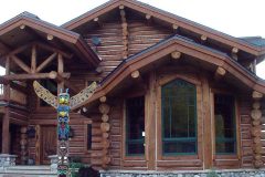 Sms chink style log Steamboat Springs Colorado custom home builder handcrafted details (8) - Deerwood Log Homes - Custom Built Homes and Cabins - Laramie, Wyoming and The Centennial Valley - deer-wood.com - (307) 742-6554