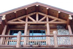 Sms chink style log Steamboat Springs Colorado custom home builder handcrafted details (9) - Deerwood Log Homes - Custom Built Homes and Cabins - Laramie, Wyoming and The Centennial Valley - deer-wood.com - (307) 742-6554