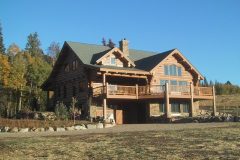 Writ chink style log Steamboat Springs Colorado custom home builder handcrafted details (2) - Deerwood Log Homes - Custom Built Homes and Cabins - Laramie, Wyoming and The Centennial Valley - deer-wood.com - (307) 742-6554