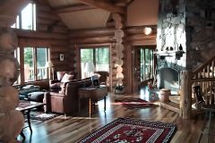 Writ chink style log Steamboat Springs Colorado custom home builder handcrafted details (6) - Deerwood Log Homes - Custom Built Homes and Cabins - Laramie, Wyoming and The Centennial Valley - deer-wood.com - (307) 742-6554