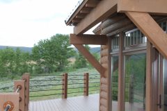 Lap conventional hybrid timber frame accents Centennial Wyoming custom home builder (13) - Deerwood Log Homes - Custom Built Homes and Cabins - Laramie, Wyoming and The Centennial Valley - deer-wood.com - (307) 742-6554