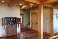 Lap conventional hybrid timber frame accents Centennial Wyoming custom home builder (4) - Deerwood Log Homes - Custom Built Homes and Cabins - Laramie, Wyoming and The Centennial Valley - deer-wood.com - (307) 742-6554