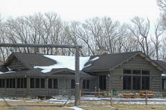 Mury conventional hybrid log siding accents Centennial Wyoming custom home builder (1) - Deerwood Log Homes - Custom Built Homes and Cabins - Laramie, Wyoming and The Centennial Valley - deer-wood.com - (307) 742-6554