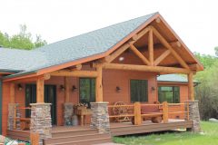 Stal conventional hybrid log accents Centennial Wyoming custom home builder (3) - Deerwood Log Homes - Custom Built Homes and Cabins - Laramie, Wyoming and The Centennial Valley - deer-wood.com - (307) 742-6554