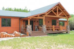 Stal conventional hybrid log accents Centennial Wyoming custom home builder (8) - Deerwood Log Homes - Custom Built Homes and Cabins - Laramie, Wyoming and The Centennial Valley - deer-wood.com - (307) 742-6554