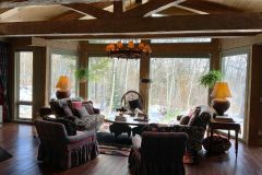 Wolf conventional hybrid timber frame accents Centennial Wyoming custom home builder (1) - Deerwood Log Homes - Custom Built Homes and Cabins - Laramie, Wyoming and The Centennial Valley - deer-wood.com - (307) 742-6554
