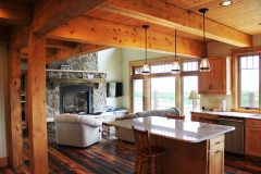 Lap conventional hybrid timber frame accents Centennial Wyoming custom home builder (18) - Deerwood Log Homes - Custom Built Homes and Cabins - Laramie, Wyoming and The Centennial Valley - deer-wood.com - (307) 742-6554