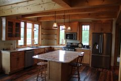 Lap conventional hybrid timber frame accents Centennial Wyoming custom home builder (2) - Deerwood Log Homes - Custom Built Homes and Cabins - Laramie, Wyoming and The Centennial Valley - deer-wood.com - (307) 742-6554