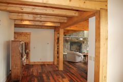Lap conventional hybrid timber frame accents Centennial Wyoming custom home builder (5) - Deerwood Log Homes - Custom Built Homes and Cabins - Laramie, Wyoming and The Centennial Valley - deer-wood.com - (307) 742-6554