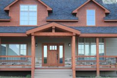 Sper conventional hybrid timber frame accents Centennial Wyoming custom home builder (10) - Deerwood Log Homes - Custom Built Homes and Cabins - Laramie, Wyoming and The Centennial Valley - deer-wood.com - (307) 742-6554