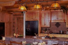 Dool chink style log Laramie Wyoming custom home builder handcrafted details (3) - Deerwood Log Homes - Custom Built Homes and Cabins - Laramie, Wyoming and The Centennial Valley - deer-wood.com - (307) 742-6554