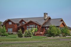 Dool chink style log Laramie Wyoming custom home builder handcrafted details (9) - Deerwood Log Homes - Custom Built Homes and Cabins - Laramie, Wyoming and The Centennial Valley - deer-wood.com - (307) 742-6554