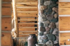 Horn chink style log Laramie Wyoming custom home builder handcrafted details (10) - Deerwood Log Homes - Custom Built Homes and Cabins - Laramie, Wyoming and The Centennial Valley - deer-wood.com - (307) 742-6554