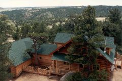 Horn chink style log Laramie Wyoming custom home builder handcrafted details (3) - Deerwood Log Homes - Custom Built Homes and Cabins - Laramie, Wyoming and The Centennial Valley - deer-wood.com - (307) 742-6554