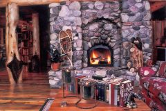 Horn chink style log Laramie Wyoming custom home builder handcrafted details (7) - Deerwood Log Homes - Custom Built Homes and Cabins - Laramie, Wyoming and The Centennial Valley - deer-wood.com - (307) 742-6554