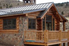 McCart chink style log Livermore Colorado custom home builder handcrafted details (10) - Deerwood Log Homes - Custom Built Homes and Cabins - Laramie, Wyoming and The Centennial Valley - deer-wood.com - (307) 742-6554