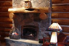 McCart chink style log Livermore Colorado custom home builder handcrafted details (12) - Deerwood Log Homes - Custom Built Homes and Cabins - Laramie, Wyoming and The Centennial Valley - deer-wood.com - (307) 742-6554