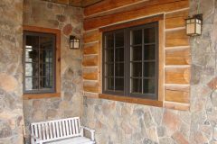 McCart chink style log Livermore Colorado custom home builder handcrafted details (5) - Deerwood Log Homes - Custom Built Homes and Cabins - Laramie, Wyoming and The Centennial Valley - deer-wood.com - (307) 742-6554