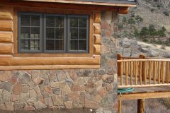 McCart chink style log Livermore Colorado custom home builder handcrafted details (9) - Deerwood Log Homes - Custom Built Homes and Cabins - Laramie, Wyoming and The Centennial Valley - deer-wood.com - (307) 742-6554