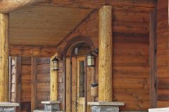 Bec conventional hybrid log stone accents Centennial Wyoming custom home builder (2) - Deerwood Log Homes - Custom Built Homes and Cabins - Laramie, Wyoming and The Centennial Valley - deer-wood.com - (307) 742-6554