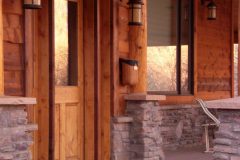 Bec conventional hybrid log stone accents Centennial Wyoming custom home builder (4) - Deerwood Log Homes - Custom Built Homes and Cabins - Laramie, Wyoming and The Centennial Valley - deer-wood.com - (307) 742-6554
