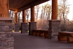 Bec conventional hybrid log stone accents Centennial Wyoming custom home builder (5) - Deerwood Log Homes - Custom Built Homes and Cabins - Laramie, Wyoming and The Centennial Valley - deer-wood.com - (307) 742-6554