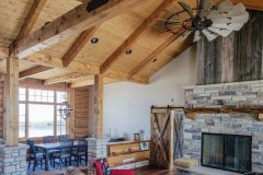 Bab log home timber frame post & beam hybrid Laramie Wyoming custom home builder - 14 - Deerwood Log Homes - Custom Built Homes and Cabins - Laramie, Wyoming and The Centennial Valley - deer-wood.com - (307) 742-6554