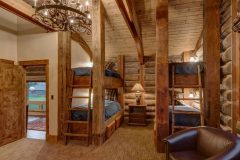 BuckBunk log timber frame post & beam hybrid Centennial Wyoming custom home builder (19) - Deerwood Log Homes - Custom Built Homes and Cabins - Laramie, Wyoming and The Centennial Valley - deer-wood.com - (307) 742-6554
