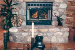 Crock chink style log Centennial Wyoming custom home builder handcrafted details (2) - Deerwood Log Homes - Custom Built Homes and Cabins - Laramie, Wyoming and The Centennial Valley - deer-wood.com - (307) 742-6554