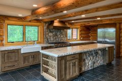 Grzy chink style log Centennial Wyoming custom home builder handcrafted details A (4) - Deerwood Log Homes - Custom Built Homes and Cabins - Laramie, Wyoming and The Centennial Valley - deer-wood.com - (307) 742-6554