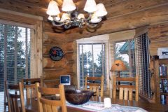 Hend chink style log Laramie Wyoming custom home builder handcrafted details (2) - Deerwood Log Homes - Custom Built Homes and Cabins - Laramie, Wyoming and The Centennial Valley - deer-wood.com - (307) 742-6554