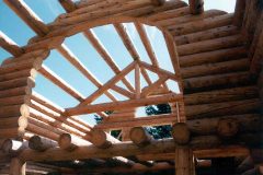 Holt Swedish cope log shell Centennial Wyoming custom home builder handcrafted (2) - Deerwood Log Homes - Custom Built Homes and Cabins - Laramie, Wyoming and The Centennial Valley - deer-wood.com - (307) 742-6554