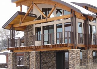 Rohr contemporary modern conventional timber accents Sheridan Wyoming custom home builder (2) - Deerwood Log Homes - Custom Built Homes and Cabins - Laramie, Wyoming and The Centennial Valley - deer-wood.com - (307) 742-6554