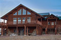Grzy chink style log Centennial Wyoming custom home builder handcrafted details (6) - Deerwood Log Homes - Custom Built Homes and Cabins - Laramie, Wyoming and The Centennial Valley - deer-wood.com - (307) 742-6554
