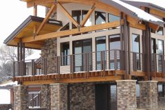 Rohr contemporary modern conventional timber accents Sheridan Wyoming custom home builder (2) - Deerwood Log Homes - Custom Built Homes and Cabins - Laramie, Wyoming and The Centennial Valley - deer-wood.com - (307) 742-6554