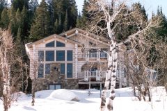 Stol chink style log Steamboat Springs Colorado custom home builder handcrafted (1) - Deerwood Log Homes - Custom Built Homes and Cabins - Laramie, Wyoming and The Centennial Valley - deer-wood.com - (307) 742-6554