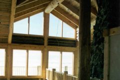 Ham log timber frame post & beam hybrid Centennial Wyoming custom handcrafted home builder (6) - Deerwood Log Homes - Custom Built Homes and Cabins - Laramie, Wyoming and The Centennial Valley - deer-wood.com - (307) 742-6554