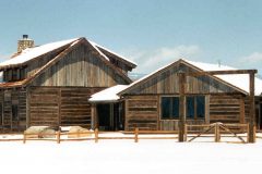 Lets hand hewn log timber frame post & beam hybrid Centennial Wyoming custom home builder (6) - Deerwood Log Homes - Custom Built Homes and Cabins - Laramie, Wyoming and The Centennial Valley - deer-wood.com - (307) 742-6554