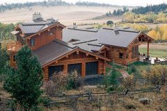 Burt Swedish cope log Centennial Wyoming custom home builder handcrafted details (1) - Deerwood Log Homes - Custom Built Homes and Cabins - Laramie, Wyoming and The Centennial Valley - deer-wood.com - (307) 742-6554