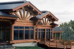 Burt Swedish cope log Centennial Wyoming custom home builder handcrafted details (3) - Deerwood Log Homes - Custom Built Homes and Cabins - Laramie, Wyoming and The Centennial Valley - deer-wood.com - (307) 742-6554