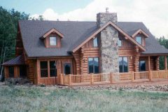 Geb Swedish cope log Centennial Wyoming custom home builder handcrafted details (1) - Deerwood Log Homes - Custom Built Homes and Cabins - Laramie, Wyoming and The Centennial Valley - deer-wood.com - (307) 742-6554