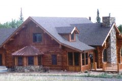 Geb Swedish cope log Centennial Wyoming custom home builder handcrafted details (2) - Deerwood Log Homes - Custom Built Homes and Cabins - Laramie, Wyoming and The Centennial Valley - deer-wood.com - (307) 742-6554