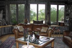 Lets hand hewn log timber frame post & beam hybrid Centennial Wyoming custom home builder (27) - Deerwood Log Homes - Custom Built Homes and Cabins - Laramie, Wyoming and The Centennial Valley - deer-wood.com - (307) 742-6554